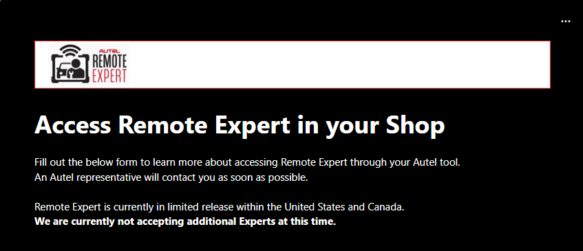Why I can not use Autel Remote-Expert?