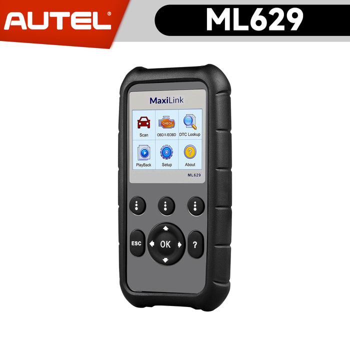 Autel MaxiLink ML629 OBD2 Scanner, Upgraded Ver. of AL619/ML619, ABS SRS Engine Transmission Diagnoses, OBDII Full Function with AutoVIN, DTC Lookup, Ready Test, for DIYers