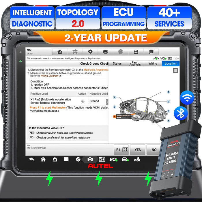 【2 Years Update】Autel MaxiCOM Ultra Lite S |  Multi-Language Top Intelligent Diagnostic Scan Tool | J2534 ECU Programming | Upgraded  of MS909/MS919 | 40+ Service | Active Test/ECU Coding