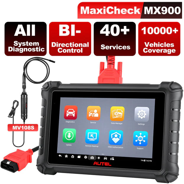 Autel MaxiCheck MX900 Diagnosis Scanner/Same as Maxicom MK900/Bi-Directional Control/OE-Level All System/40+ Reset Service/Upgraded version of MX808S/Multi-language