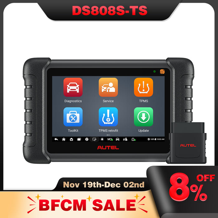 Autel MaxiDas DS808S-TS丨TPMS Relearn/Programmer Tool | Same as MP808S-TS | ECU Coding|All Systems Diagnosis | 30+ Reset Services | Multi-Language