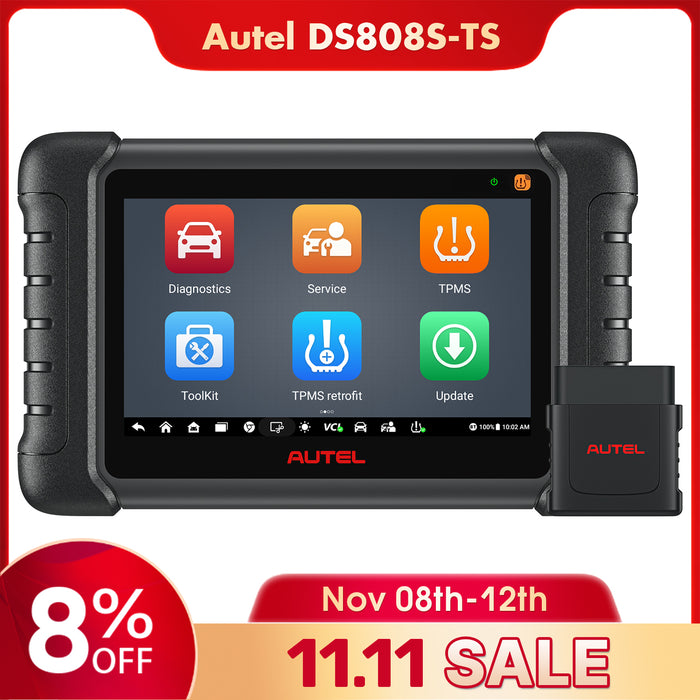 Autel MaxiDas DS808S-TS丨TPMS Relearn/Programmer Tool | Same as MP808S-TS | ECU Coding|All Systems Diagnosis | 30+ Reset Services | Multi-Language
