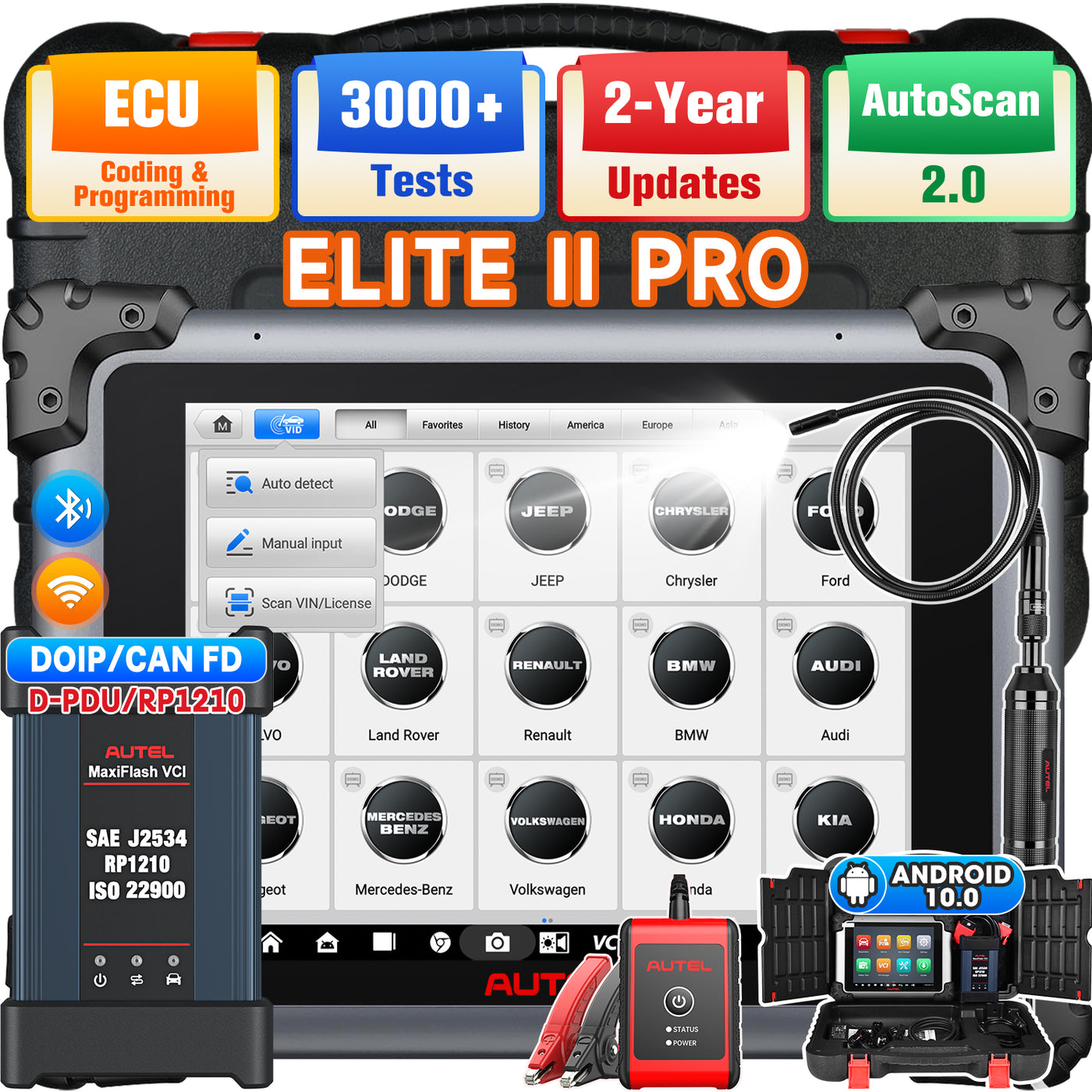 【2 Years Update】Autel Maxisys Elite II Pro|MaxiFlash VCI J2534丨Same as ...