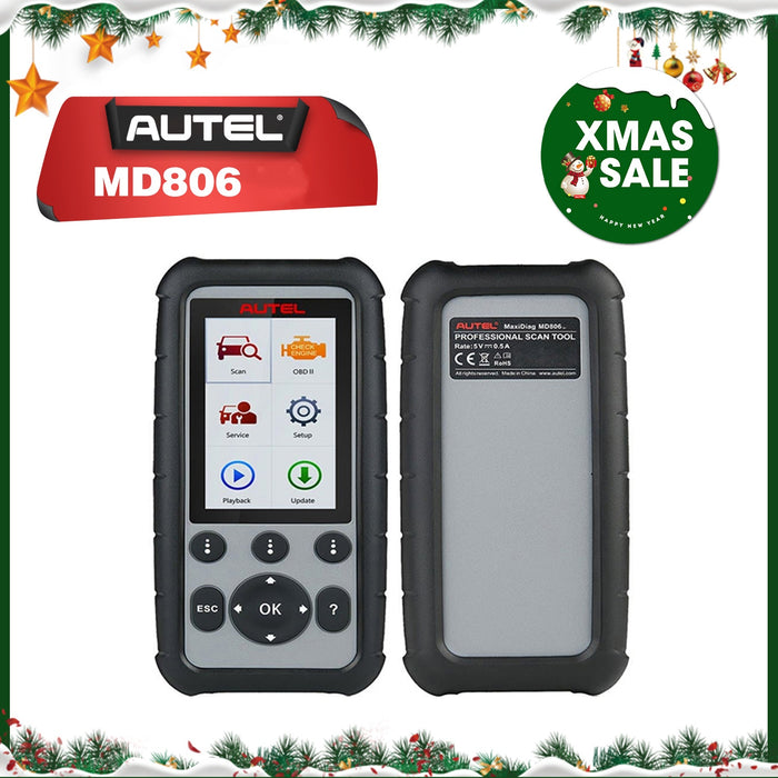 Autel MaxiDiag MD806 | 4 Systems Diagnosis | 7 Most Special Reset Services | OBD2 Scanner Car Diagnostic Tool as MD802 Elite