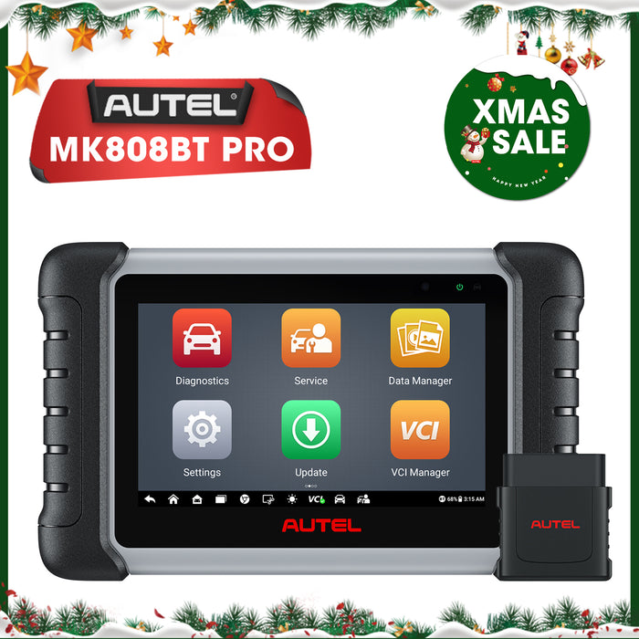 Autel MaxiCOM MK808BT Pro | OBD2 Diagnosis Scanner  | Bluetooth Connection | Bidirectional Control | All Systems Diagnosis | 38+ Services | ABS Bleed/Oil Reset/EPB/SAS/DPF/BMS/Injector Coding| Multi-Language