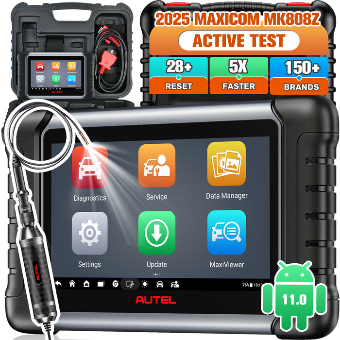 Autel MaxiCOM MK808Z Diagnosis Scanner/Same as MaxiCom MK808S Bi-Directional Control/OE-Level All System/28+ Reset Service/ Multi-language