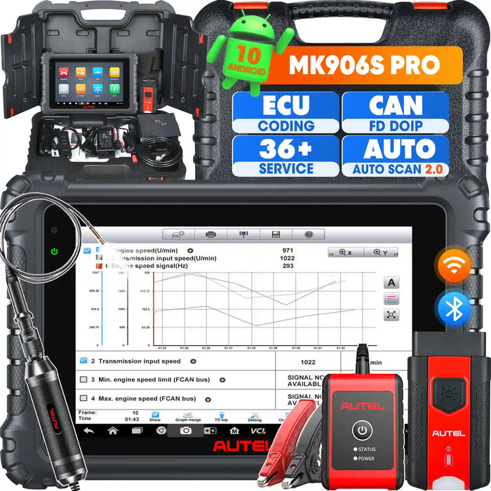 Autel MaxiCOM MK906S Pro | Upgraded of MS906BT | Advanced ECU Coding | Bi-Directional Control | 36+ Services | OE-Level All Systems Diagnosis | Multi-Language