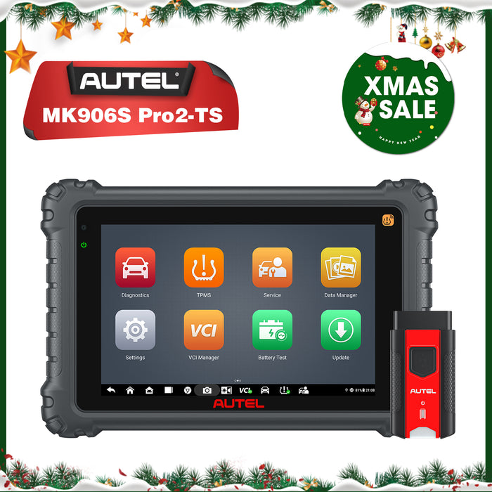 Autel MaxiCOM MK906S Pro2-TS丨2025 Top 2-in-1 Diagnosis and TPMS Scanner | TPMS Relearn/Programmer Tool| Advanced ECU Coding | Bi-Directional Control | 36+ Services | All Systems Diagnosis|Multi-Language