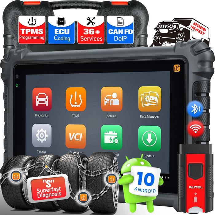 Autel MaxiCOM MK906S Pro2-TS | TPMS Relearn/Programmer Tool| Advanced ECU Coding | Bi-Directional Control | 36+ Services | All Systems Diagnosis|Multi-Language