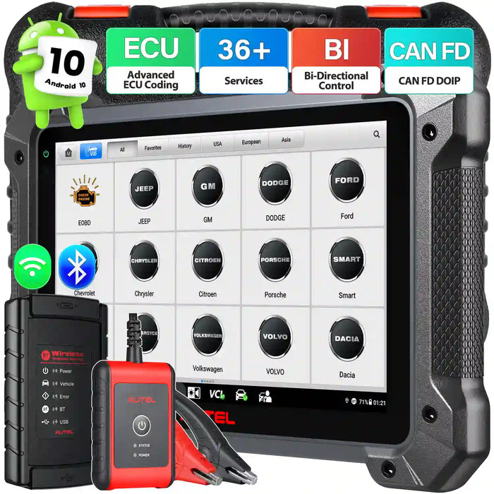 Autel MaxiCOM MK908 II Diagnosis Scanner| Advanced ECU Coding | Bi-Directional Control | OE-Level All Systems Diagnosis | 36+ Reset Services | Multi-Language