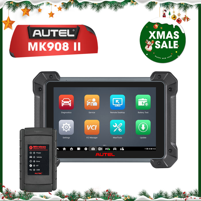 Autel MaxiCOM MK908 II Diagnosis Scanner| Advanced ECU Coding | Bi-Directional Control | OE-Level All Systems Diagnosis | 36+ Reset Services | Multi-Language