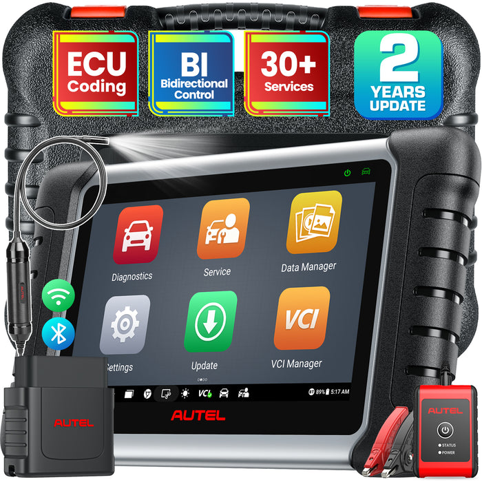 【2 Years Update】Autel MaxiPRO MP808BT Pro Wireless Diagnostic Scanner |ECU Coding |Bi-Directional Control | OE-Level All Systems Diagnostic | 37+ Services | Oil Reset | EPB | Multi-Language