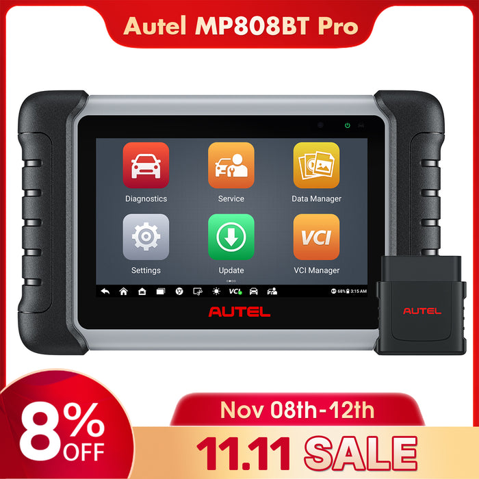 Autel MaxiPRO MP808BT Pro丨Wireless Diagnostic Scanner |ECU Coding |Bi-Directional Control | OE-Level All Systems Diagnostic | 37+ Services | Multi-Language
