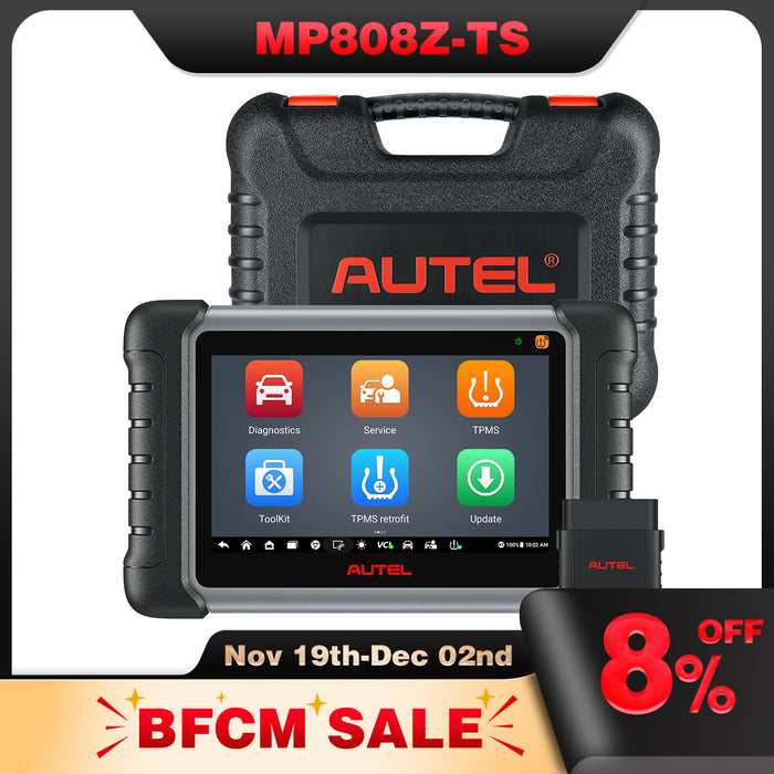 【2 Years Update】Autel MaxiPro MP808Z-TS丨2-in-1 TPMS and Diagnosis Scanner丨TPMS Relearn/Replaced/Programmer MX-Sensor丨ECU-Coding丨Bi-Directional Control丨Multi-brand Full System丨30+Reset Service丨Multi-language
