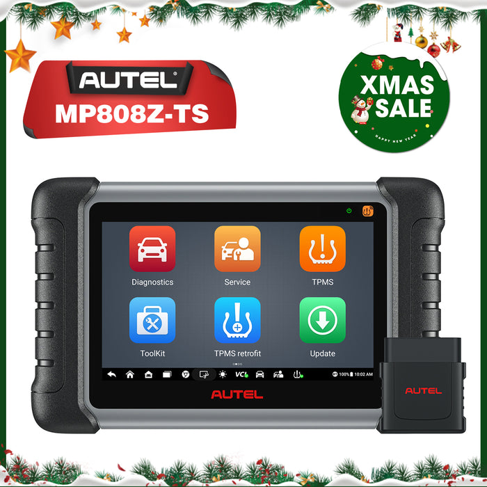 【2 Years Update】Autel MaxiPro MP808Z-TS丨2-in-1 TPMS and Diagnosis Scanner丨TPMS Relearn/Replaced/Programmer MX-Sensor丨ECU-Coding丨Bi-Directional Control丨Multi-brand Full System丨30+Reset Service丨Multi-language