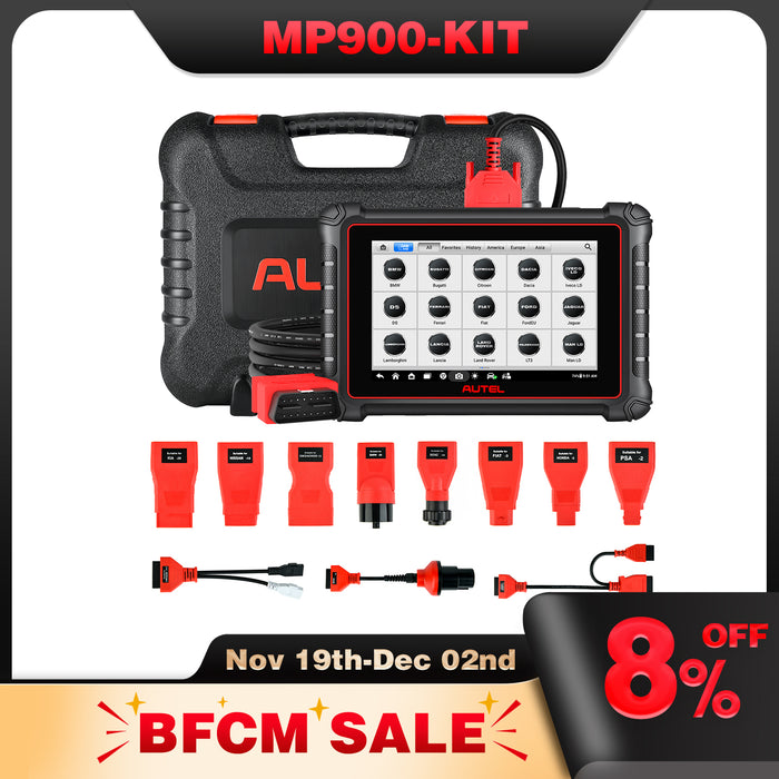 Autel Maxipro MP900 Kit丨(MP900+Box Adapters) Diagnosis Scanner丨Android 11 Multi-Brand Full System丨40+ Service丨ECU Coding丨Multi-language