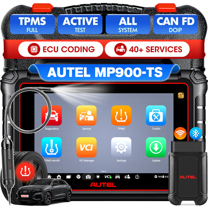 [2024 Newest]Autel Maxipro MP900TS TPMS Scanner丨Android 11 TPMS Relearn/Replaced/Sensor Programming丨ECU Coding丨40+ Reset service丨Bi-Directional Control