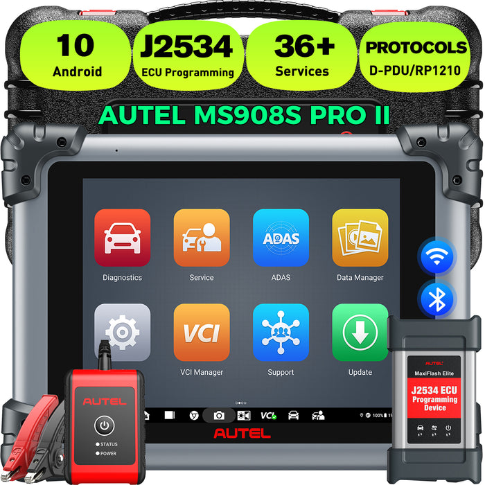 Autel MaxiSys MS908S Pro II | With J2534 ECU Programming | ECU Coding | Active Tests | 36+ Special Reset Services | OE-Level All Systems Diagnostics | Upgraded of MK908 Pro/MS908 Pro/Multi-Language