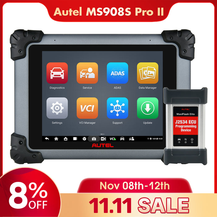 Autel MaxiSys MS908S Pro II | With J2534 ECU Programming/Same as MK908 Pro II | ECU Coding | Active Tests | 36+ Reset Services | OE-Level All Systems Diagnostics | Multi-Language