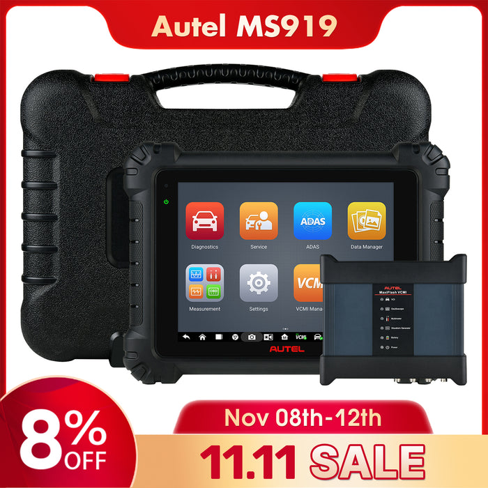 Autel MaxiSys MS919丨Top Level Diagnosis Scanner/J2534 ECU Programming/Coding/Topology Map 2.0/Bidirectional Control/40+Reset Service/Global Version Multi-language