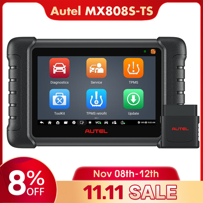Autel MaxiCheck MX808S-TS | Complete TPMS Sensor Programming | Same as MK808S-TS | OE-Level All Systems Diagnosis | 30+ Special Reset Services |Multi-Language