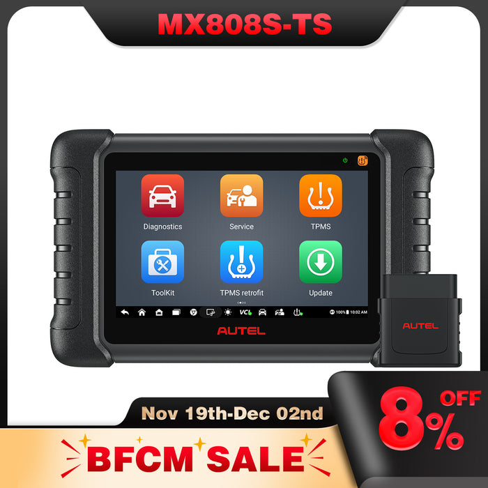 Autel MaxiCheck MX808S-TS | Complete TPMS Sensor Programming | Same as MK808S-TS | OE-Level All Systems Diagnosis | 30+ Special Reset Services |Multi-Language