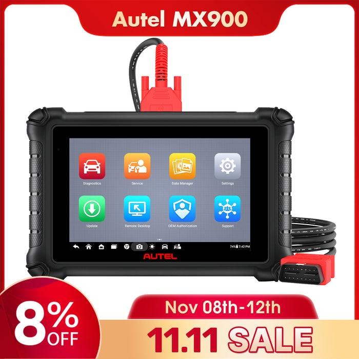 Autel MaxiCheck MX900 Diagnosis Scanner丨Same as Maxicom MK900/Bi-Directional Control/OE-Level All System/40+ Reset Service/Upgraded version of MX808S/Multi-language