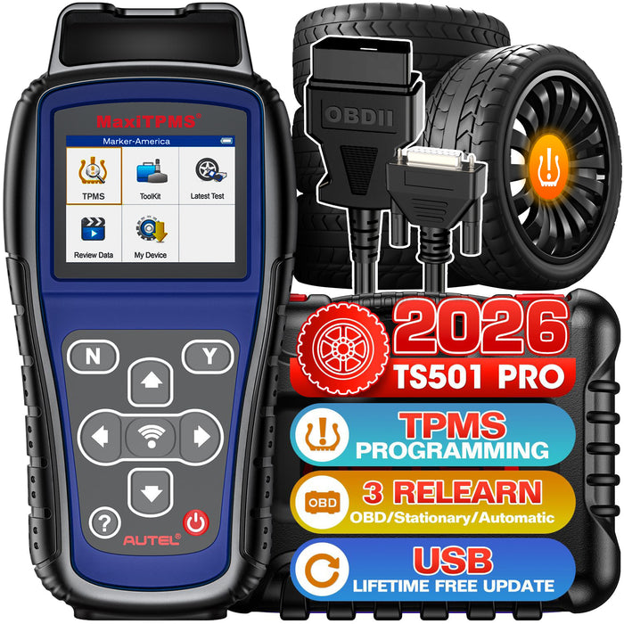 【2026 Newest】Autel MaxiTPMS TS501 Pro丨Professional TPMS Tool丨Relearn /Activate Sensors丨Program MX-Sensors丨Complete TPMS System Diagnosis丨Multi-language/Lifetime free update