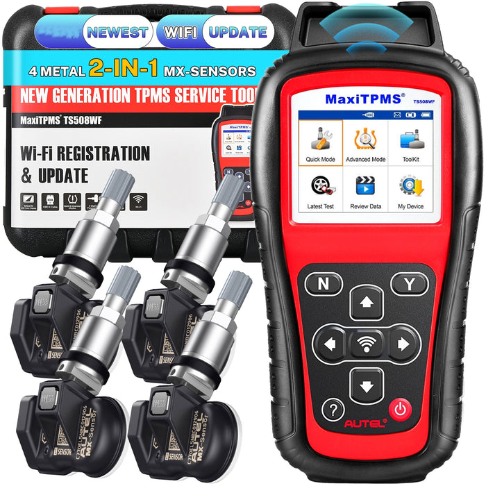 Autel MaxiTPMS TS508WF Wifi TPMS diagnostic & service tool | Program MX-Sensors | Active/Relearn OEM senors | Check TPMS System丨Upgraded Version of TS508