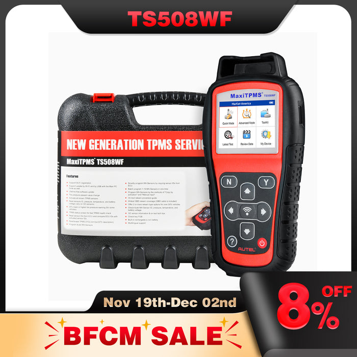 Autel MaxiTPMS TS508WF| Wifi TPMS Service tool | Program MX-Sensors | Active/Relearn OEM senors | Check TPMS System丨Lifetime Free Update