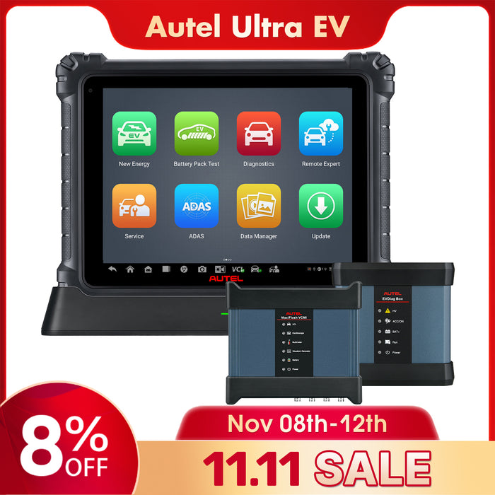 Autel MaxiSYS Ultra EV Global Version 丨Multi-language EV Diagnostics with For Electric/Hybrid/Gas/Diesel Vehicles丨Advanced 5-IN-1 VCMI丨EUC Programming and Coding丨40+ Service