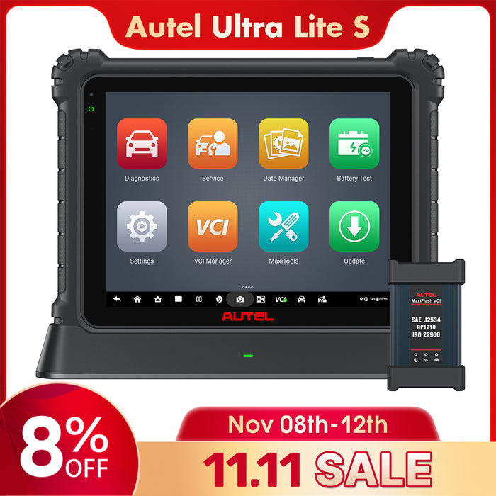 Autel MaxiCOM Ultra Lite S |  Multi-Language Top Advanced Diagnostic Scanner | J2534 ECU Programming/Coding | Topology Map 2.0|Upgraded  of MS909/MS919 | 40+ Service | Active Test