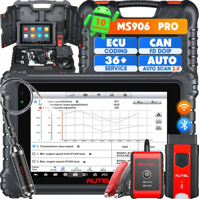 Autel MaxiSys MS906 Pro | New Android 10.0| Advanced ECU Coding | Bi-Directional Control | 36+ Services | OE-Level All Systems Diagnosis |Multi-language