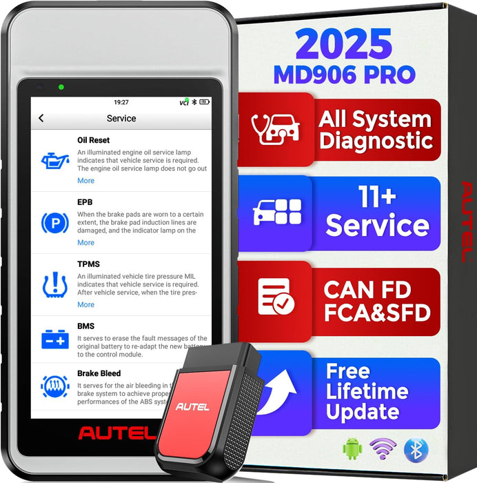 Autel MaxiDiag MD906 Pro丨 Bluetooth MaxiVCI V150 Lite 丨Auto-Scan All System丨11 Common Service 丨Life time Free Update