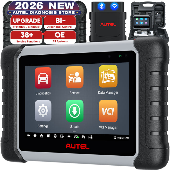 Autel MaxiCOM MK808BT Pro丨Diagnosis Scanner Bluetooth Connection | Active Test | All Systems Diagnosis | 38+ Services | ABS /Oil Reset/EPB/SAS/DPF/BMS/Throttle/Injector Coding| Multi-Language