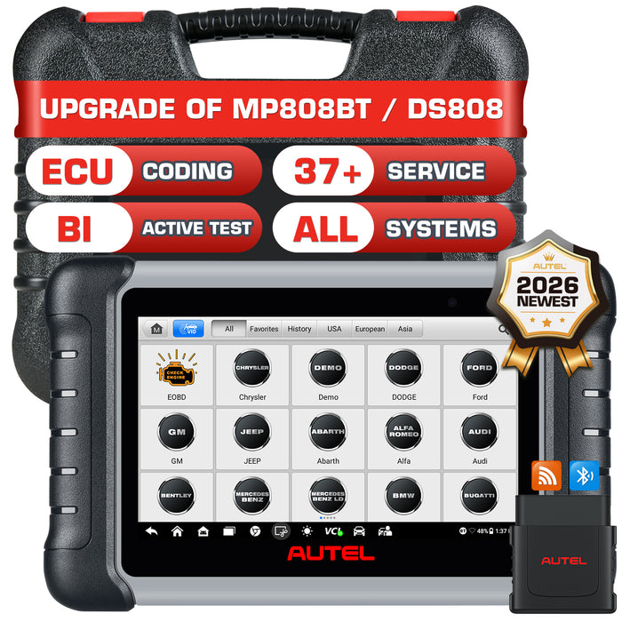 【2 Years Update】Autel MaxiPRO MP808BT Pro丨Wireless Diagnostic Scanner | ECU Coding | Bi-Directional Control | OE-Level All Systems Diagnostic | 37+ Services | Oil Reset | EPB | Multi-Language