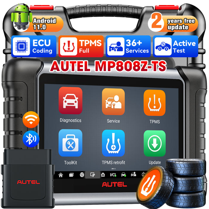 【Aktualizacja 2 lata】 Autel MaxiPro MP808Z-TS丨2-w-1 TPMS i skaner diagnostyczny丨TPMS Relearn/Replaced/ProGrammer MX-Sensor丨Kodowanie ECU丨Sterowanie dwukierunkowe丨Pełny system dla wielu marek丨30+Reset Service丨Wielojęzyczność