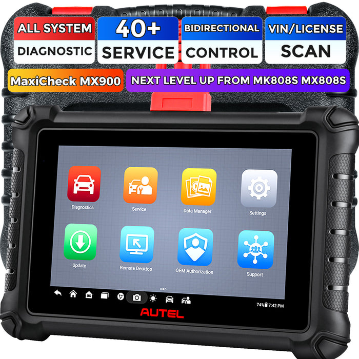 Autel MaxiCheck MX900 Diagnosis Scanner/Same as Maxicom MK900/Bi-Directional Control/OE-Level All System/40+ Reset Service/Upgraded version of MX808S/Multi-language