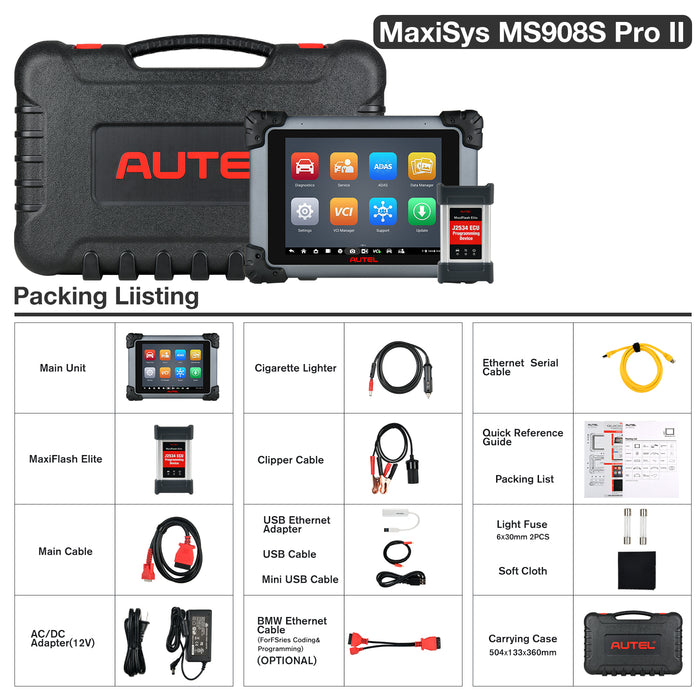 Autel MaxiSys MS908S Pro II | With J2534 ECU Programming | ECU Coding | Active Tests | 36+ Special Reset Services | OE-Level All Systems Diagnostics | Upgraded of MK908 Pro/MS908 Pro/Multi-Language