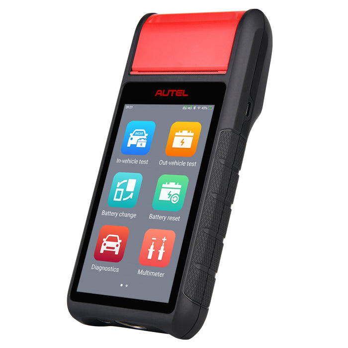 【EU Free Ship】Autel MaxiBAS BT608 Car Battery Tester | 2022 Newest Upgraded of BT508/BT506 | All Systems Diagnostics with Printer | Adaptive Conductance | Cranking/Charging System Test | BMS Initialization