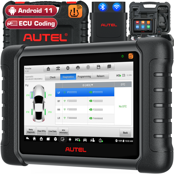 Autel MaxiDas DS808S-TS Wireless TPMS Diagnostic Tool | Same as MP808S-TS/Complete TPMS Programming | OE-Level All Systems Diagnosis | 30+ Special Reset Services | Multi-Language