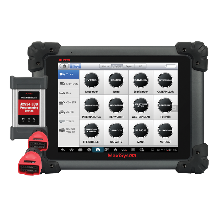 Autel Maxisys MS908CV Heavy Duty Trucks/ Commercial Vehicle Diagnostic Scanner丨J2534 ECU Programming丨25+Hot Service丨23+Adaption Functions丨NO IP Restriction丨Only English